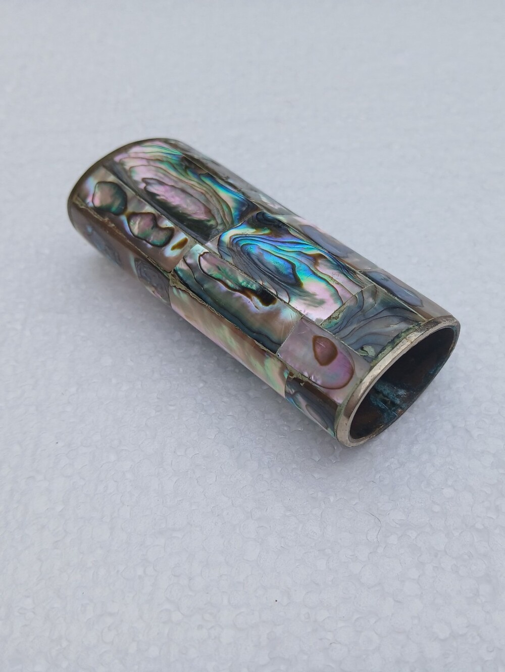 Vintage Handmade Abalone SeaShell Lightercase Multicolored OS